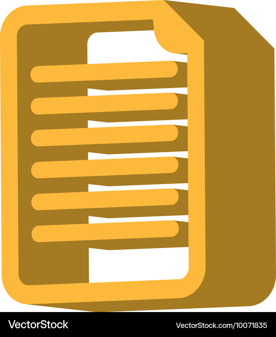 Document file paper text icon Vector Image