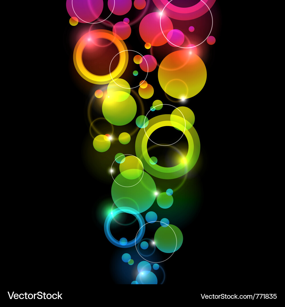 Dynamic Colorful Circles Vector Image