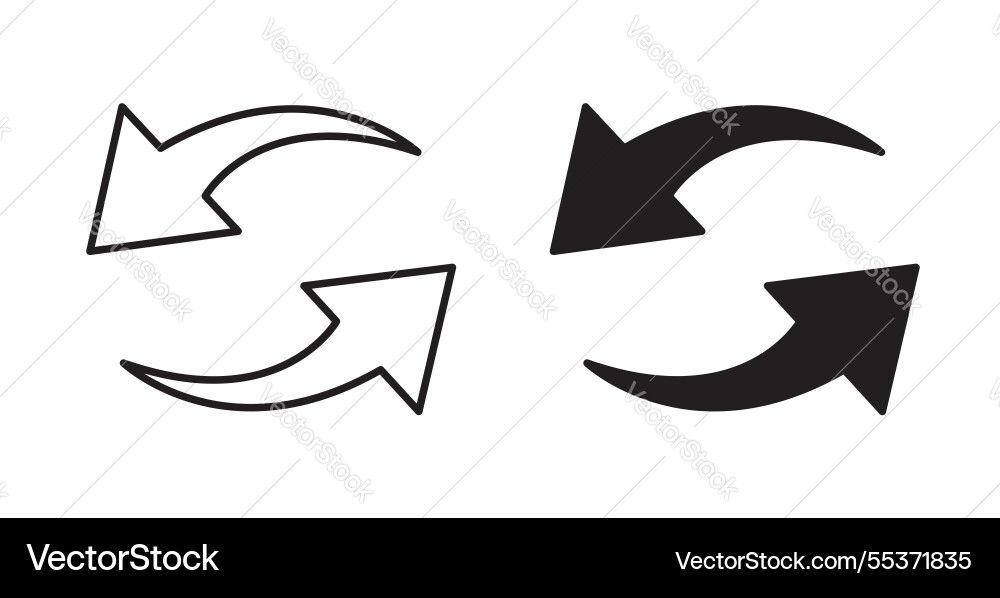Exchange icon set in thin line for web Exchange icon set in thin line for web vector image