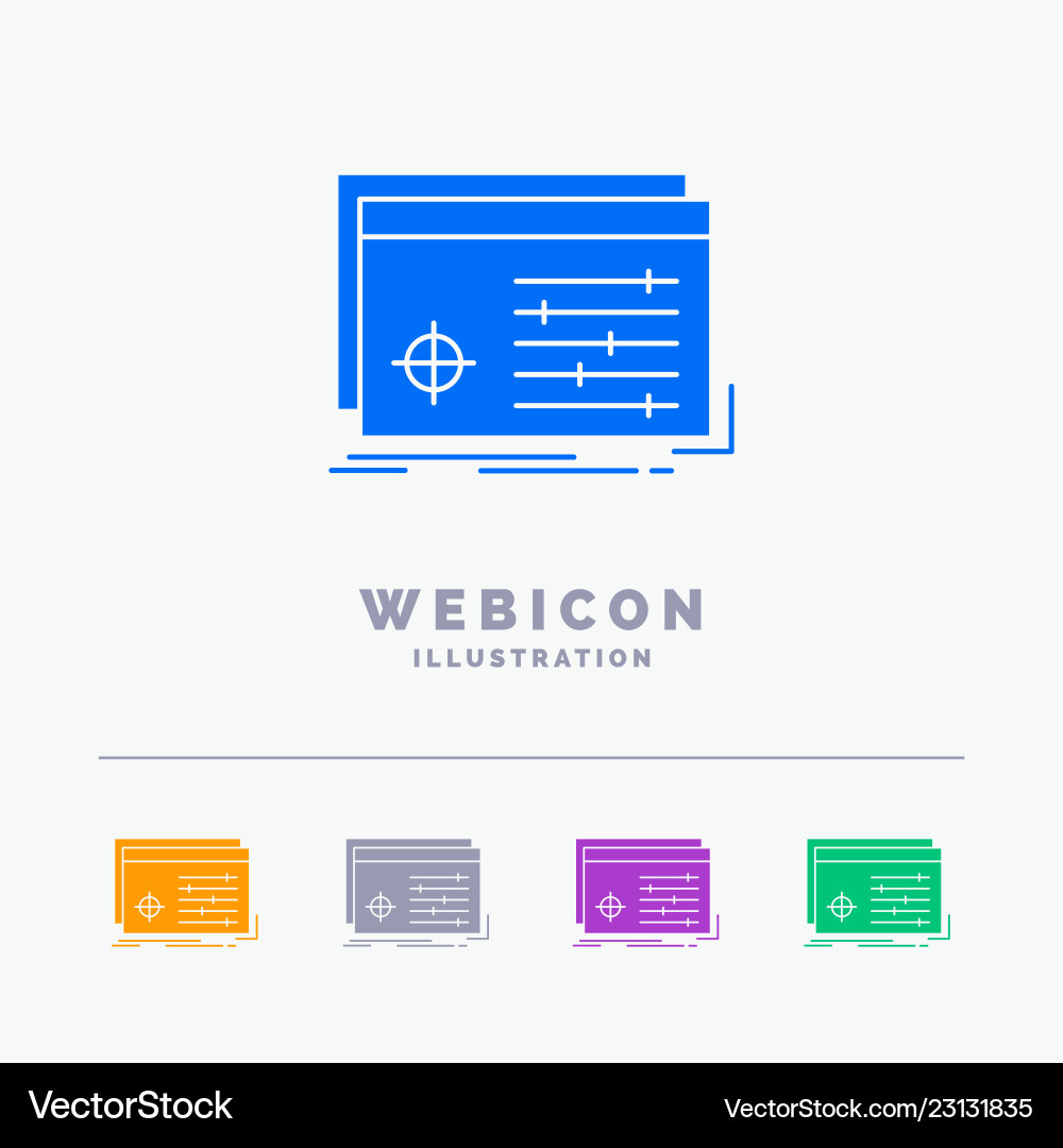 File object processing settings software 5 color File object processing settings software 5 color vector image