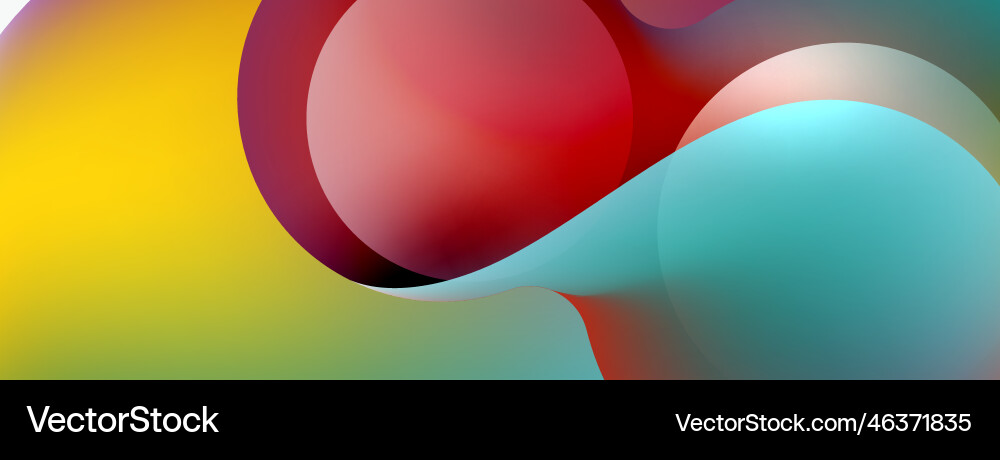 Fluid abstract background round shapes and circle Vector Image