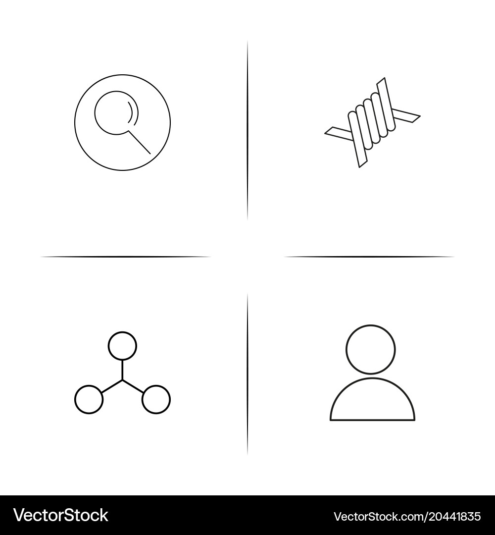 Internet technologies simple linear icon vector image