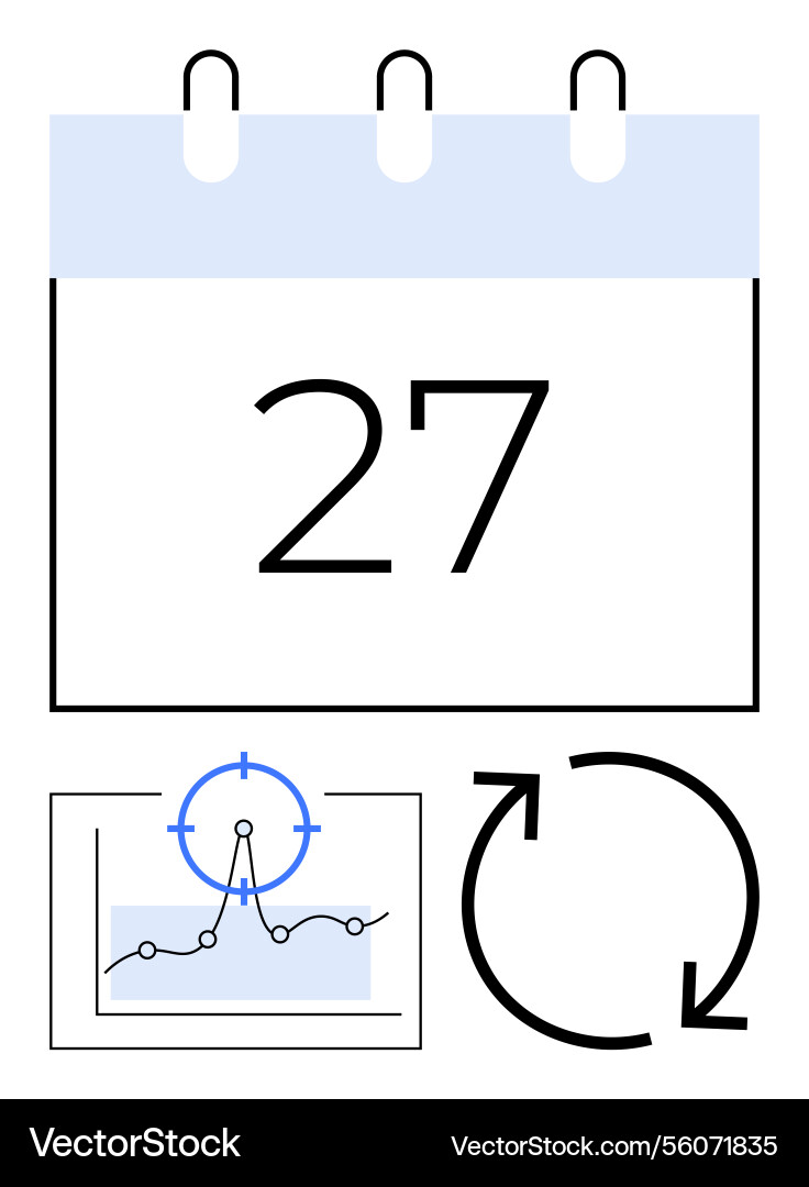 Kalendertag mit Analysendiagramm und Erfrischung Kalendertag mit Analysendiagramm und Erfrischung vektorbild
