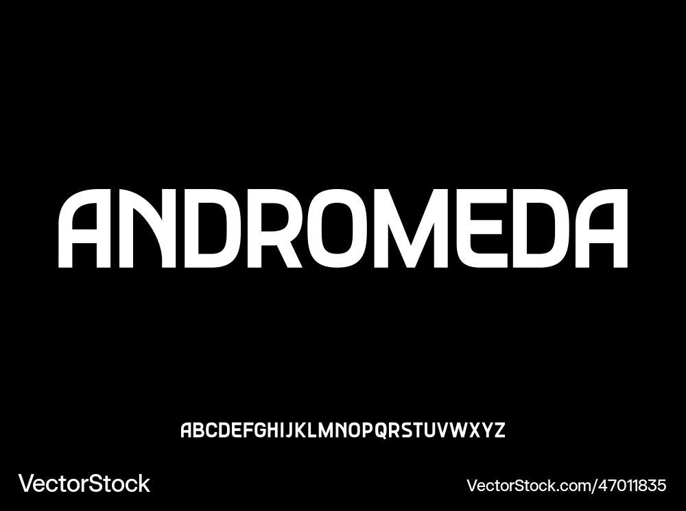 Modern unique sans serif display font Vector Image
