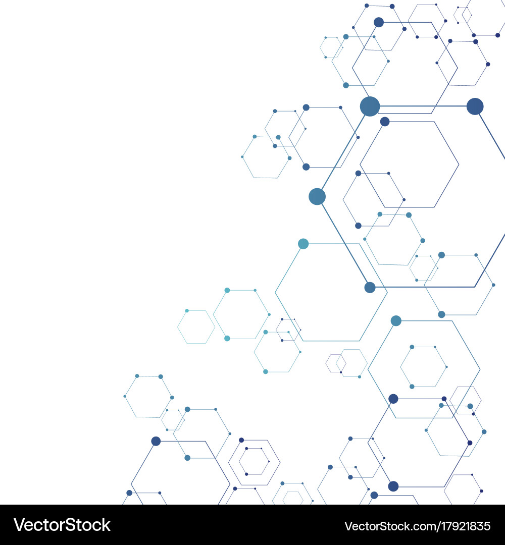 Molecular connection structure vector image