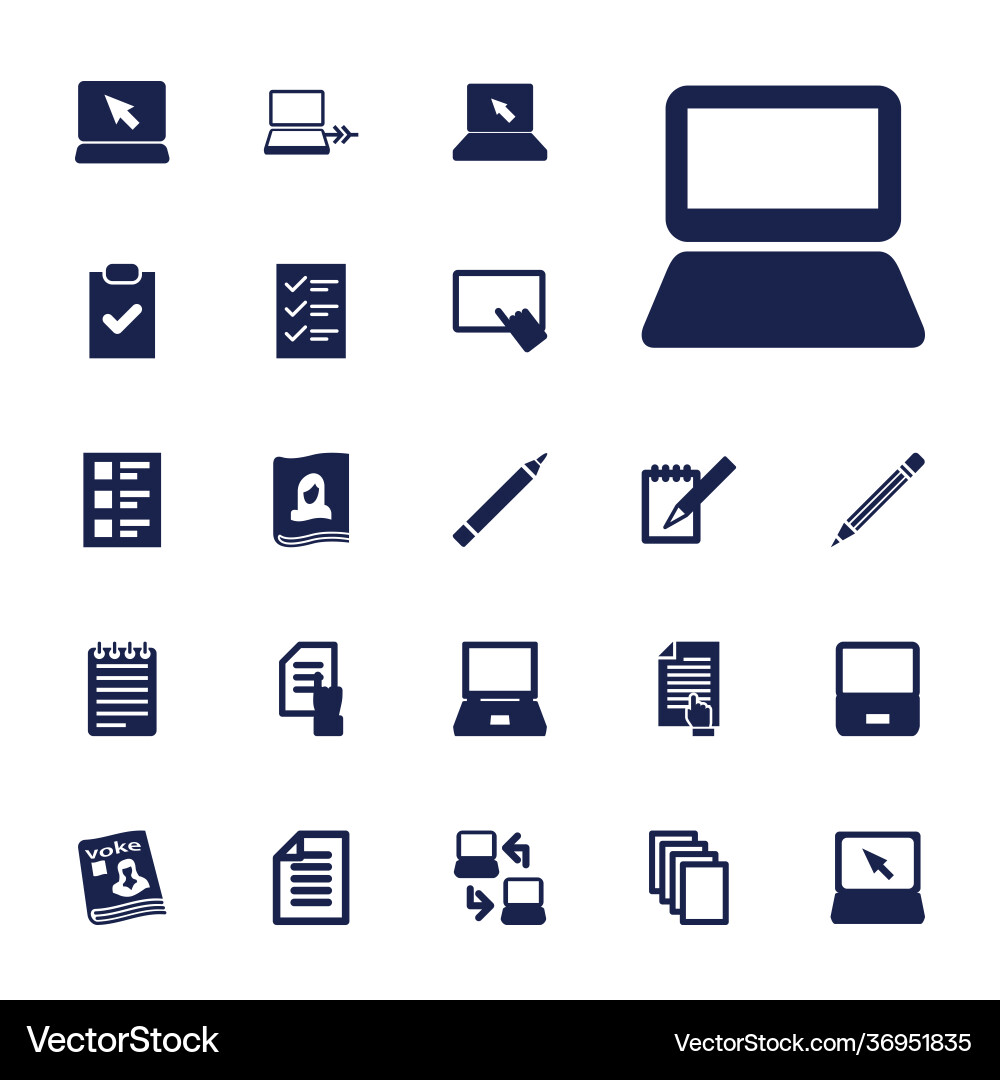 Notebook icons Vector Image