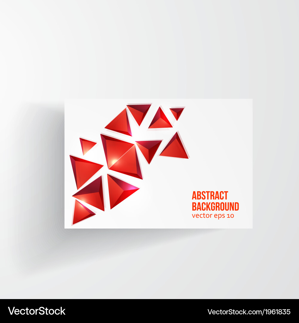 Red Triangle Abstract Background vector image