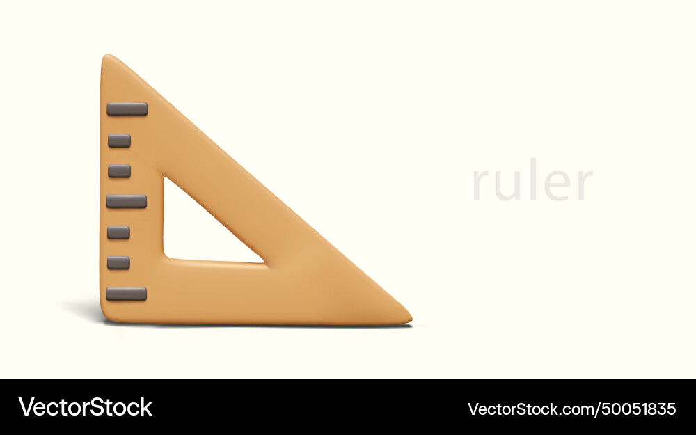 Ruler in the shape of triangle with right angle Ruler in the shape of triangle with right angle vector image