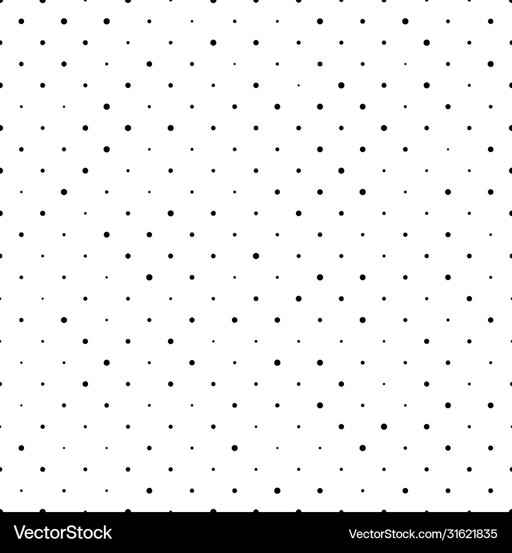 Seamless polka dot pattern black dots in random Seamless polka dot pattern black dots in random vector image