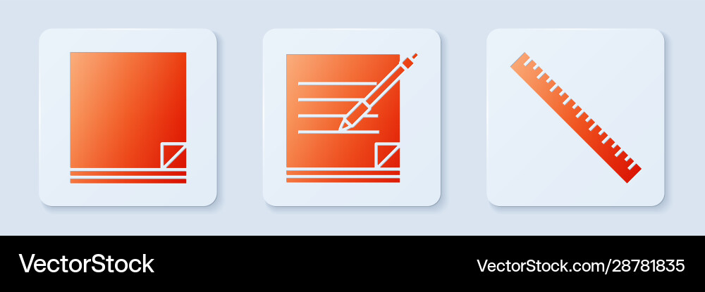Set blank notebook and pen file document Set blank notebook and pen file document vector image