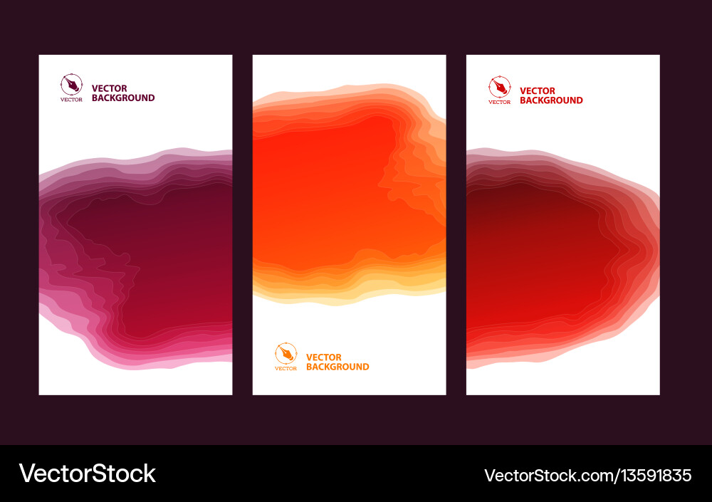 Set of three banners abstract headers with step Set of three banners abstract headers with step vector image