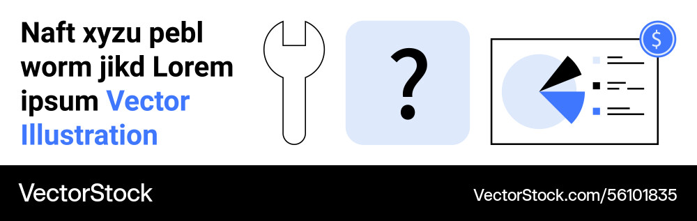 Tools and analytics with question mark vector image
