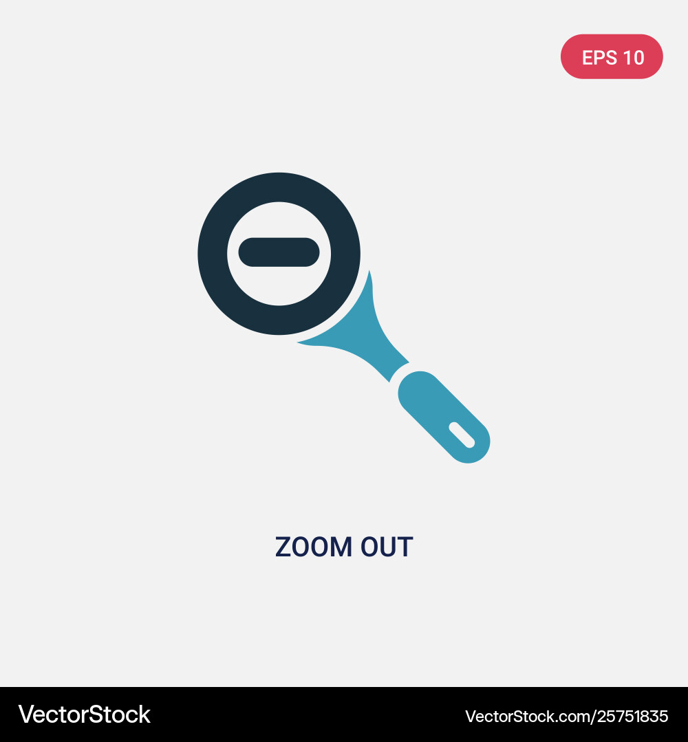 Two color zoom out icon from user interface Two color zoom out icon from user interface vector image