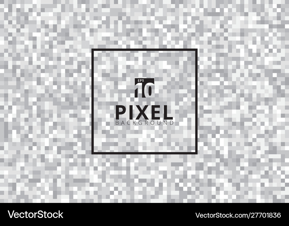 Abstract gray squares pixels pattern seamless Vector Image