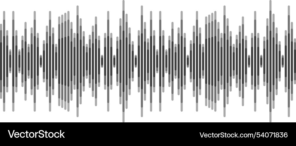 Abstract sound wave visualization with vertical Vector Image