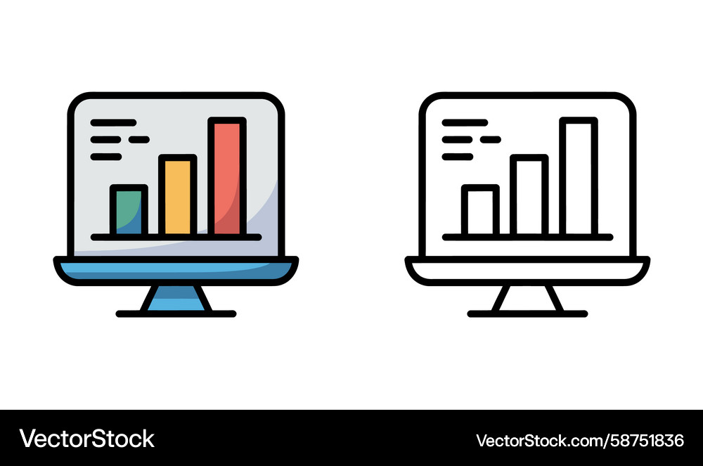 Business Data Visualization Vector Image