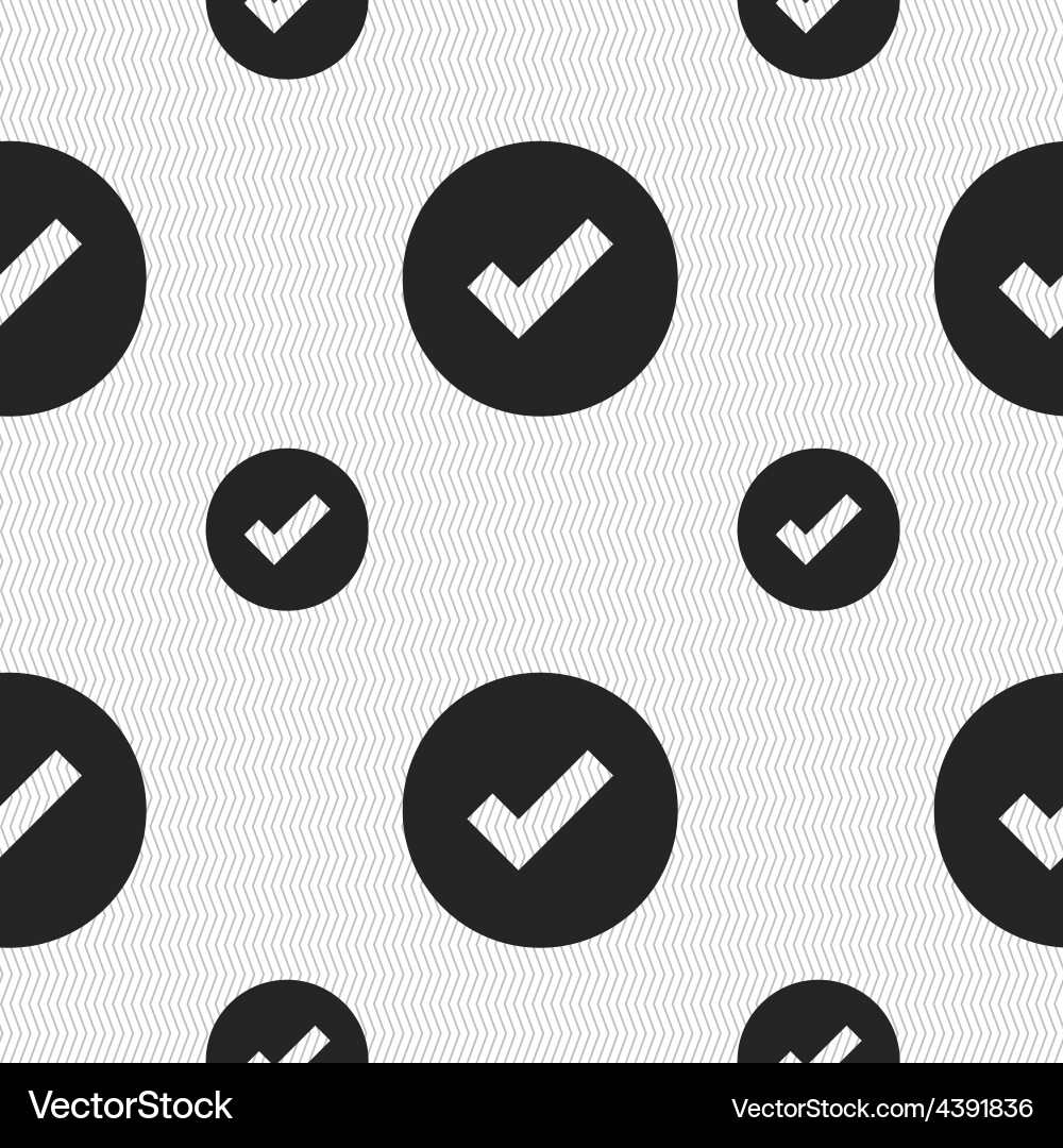 Check Mark Seamless Pattern vector image