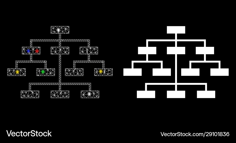 Flare mesh 2d program tree icon with flash spots Flare mesh 2d program tree icon with flash spots Vector Image