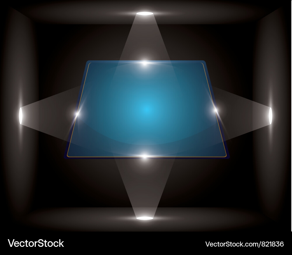 Illuminated Cube Frame vector image