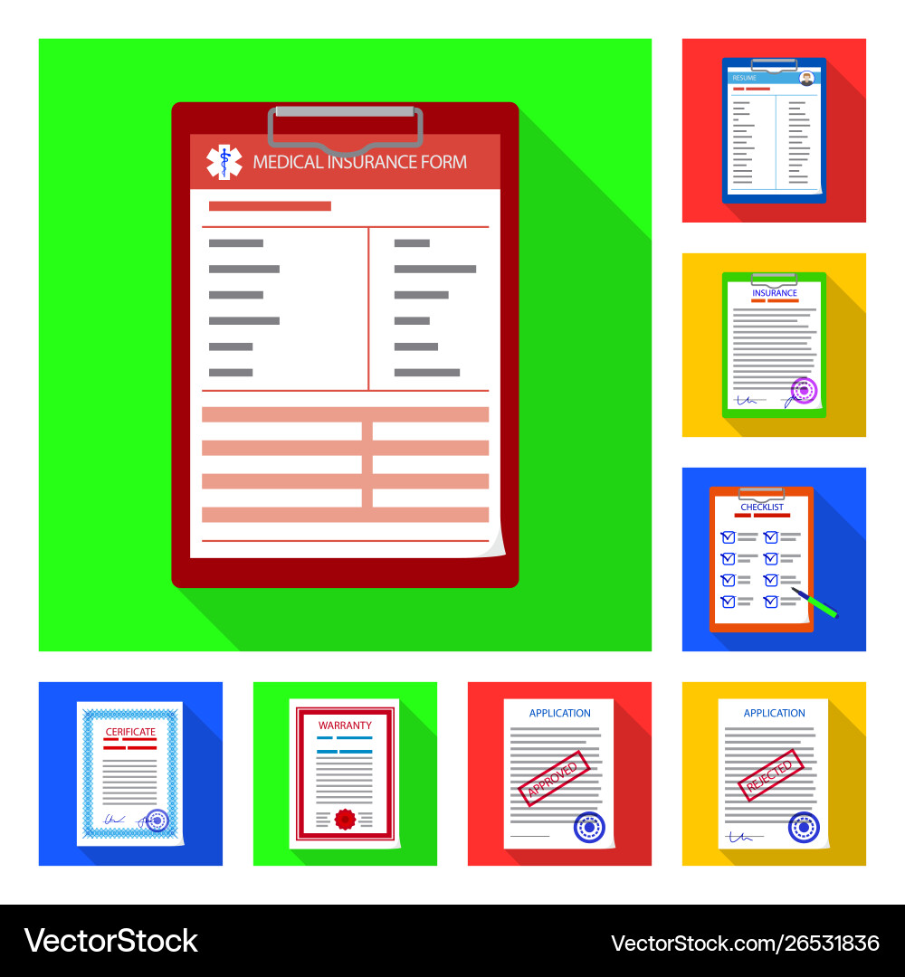 Isolated object form and document icon Isolated object form and document icon vector image