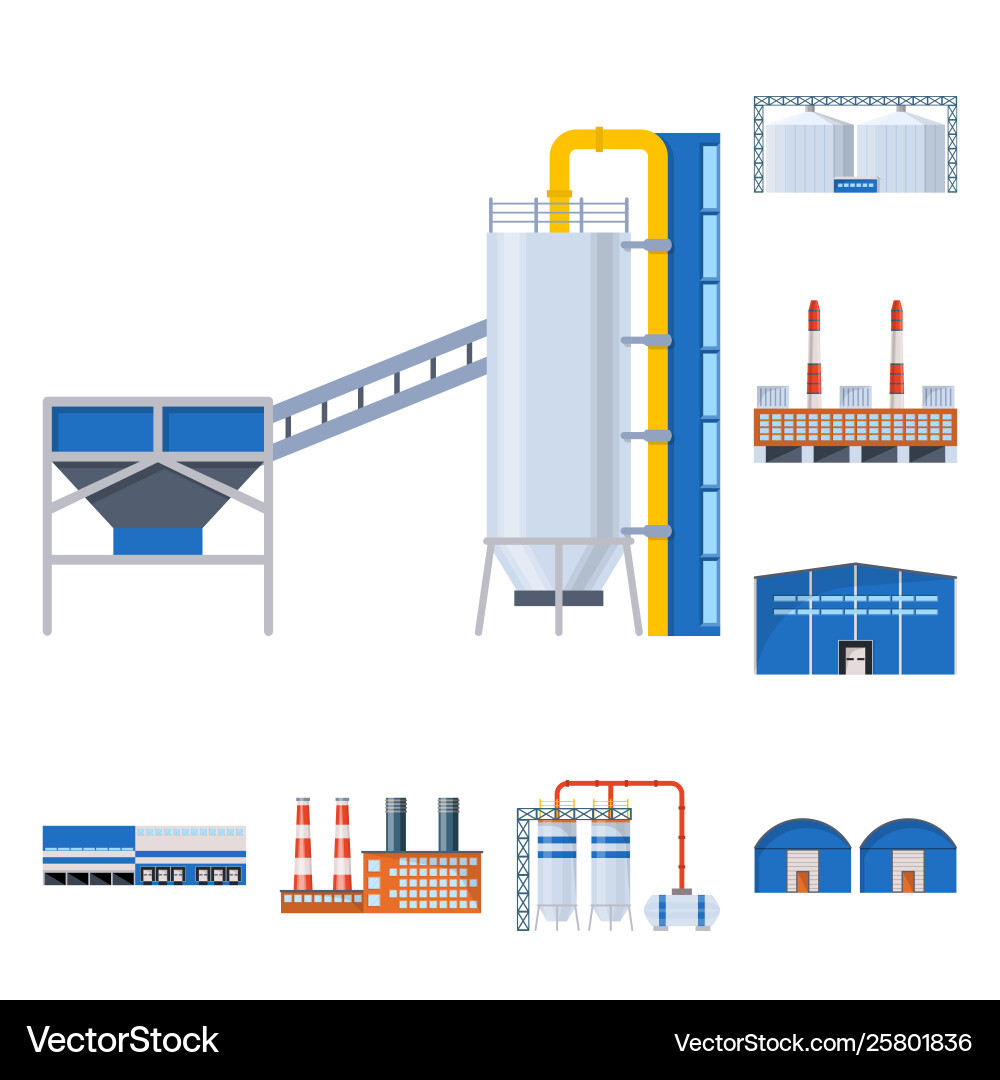 Isolated object industry and building symbol Isolated object industry and building symbol vector image