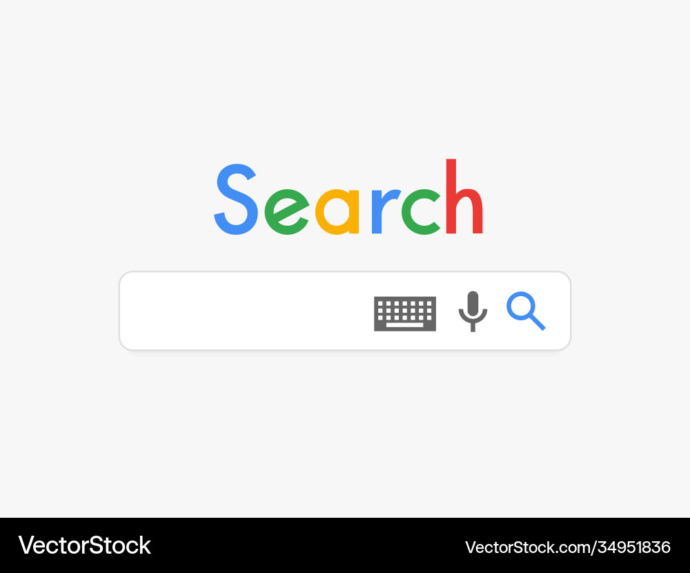 Search bar web page internet browser element Search bar web page internet browser element vector image