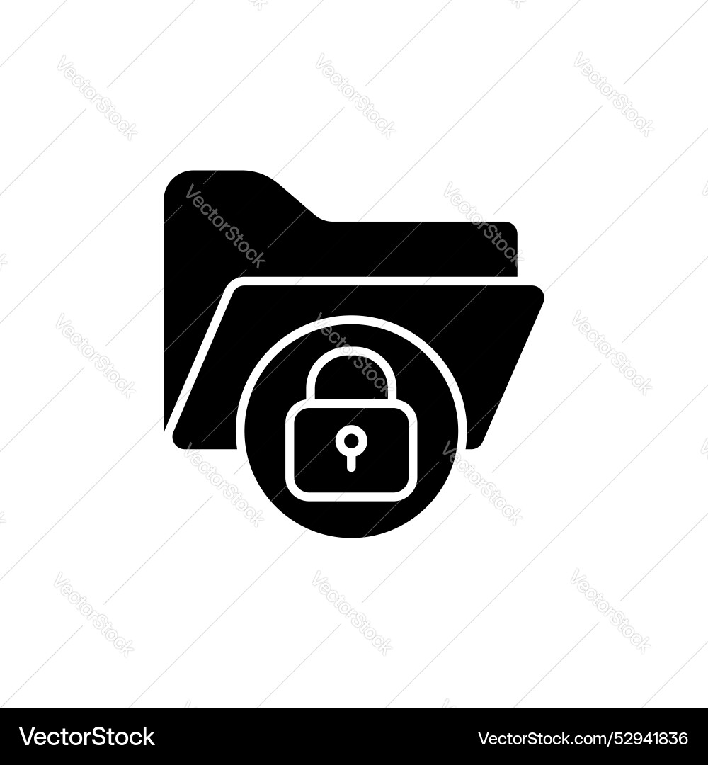Secret folder icon set confidential data secure Vector Image
