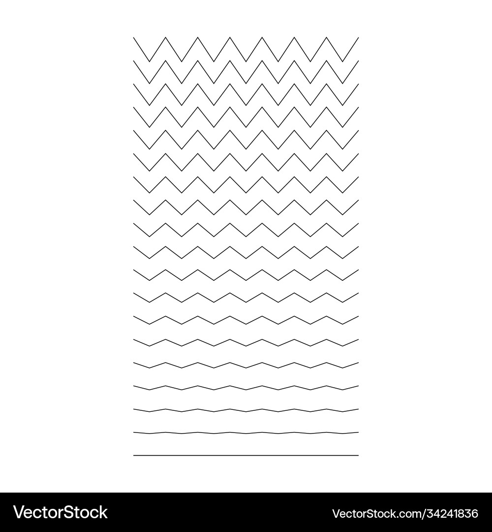 Set wavy curvy zigzag horizontal lines simple Set wavy curvy zigzag horizontal lines simple vector image