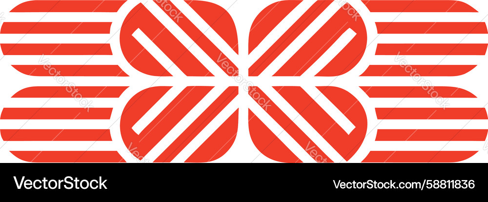 Simple horizontal bar striped pattern element Vector Image
