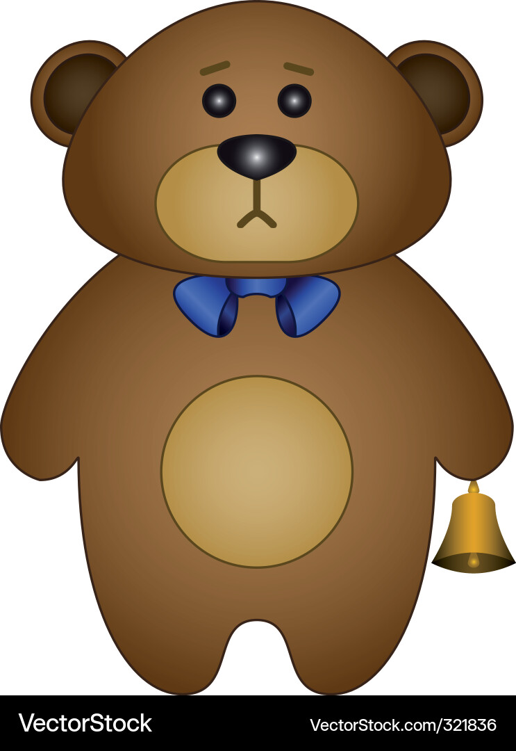 Teddy bear a tilde Vector Image