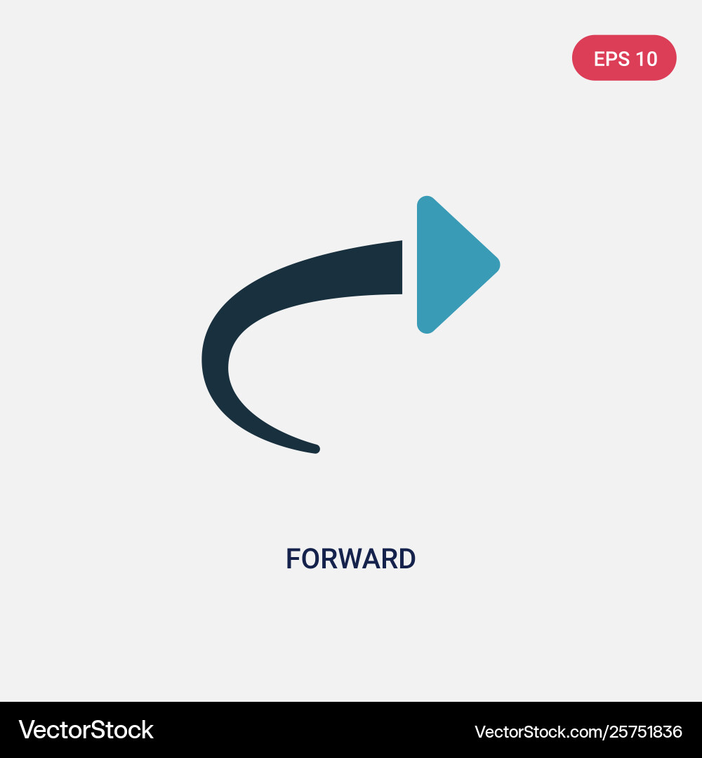 Two color forward icon from user interface Two color forward icon from user interface vector image
