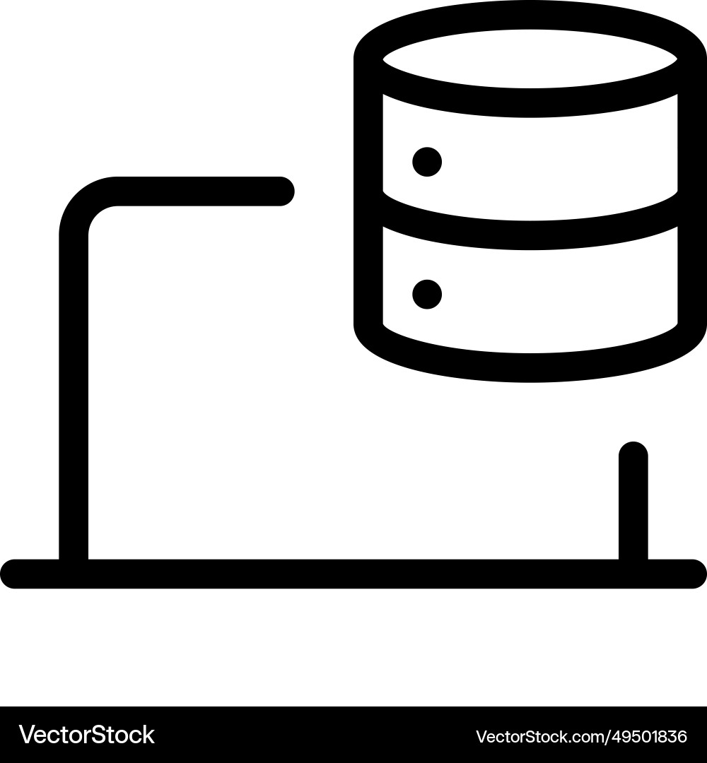Usage of database for storing information Vector Image