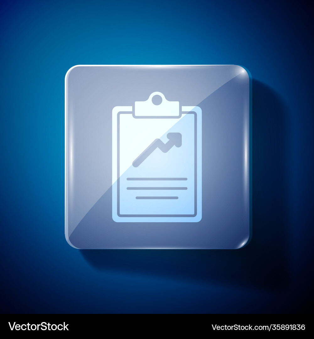 White clipboard with graph chart icon isolated White clipboard with graph chart icon isolated Vector Image