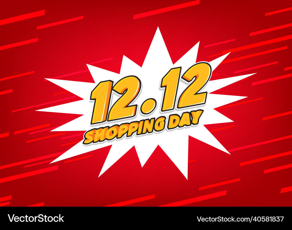 1212 shopping day sale banner or flyer design 1212 shopping day sale banner or flyer design vector image