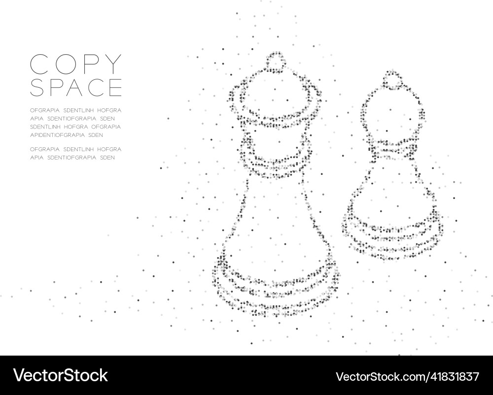 Abstract geometric circle dot molecule particle vector image