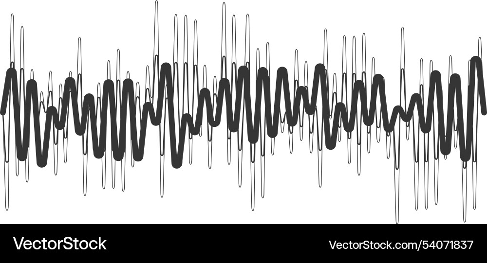 Abstract sound wave flowing through space Abstract sound wave flowing through space vector image