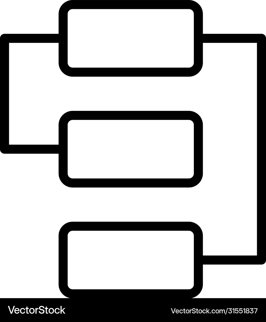 Algorithm line icon Algorithm line icon vector image