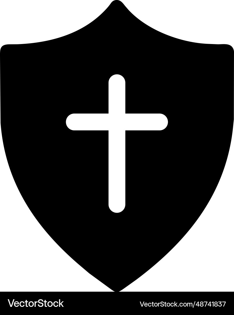 Catholic religion shield icon Vector Image