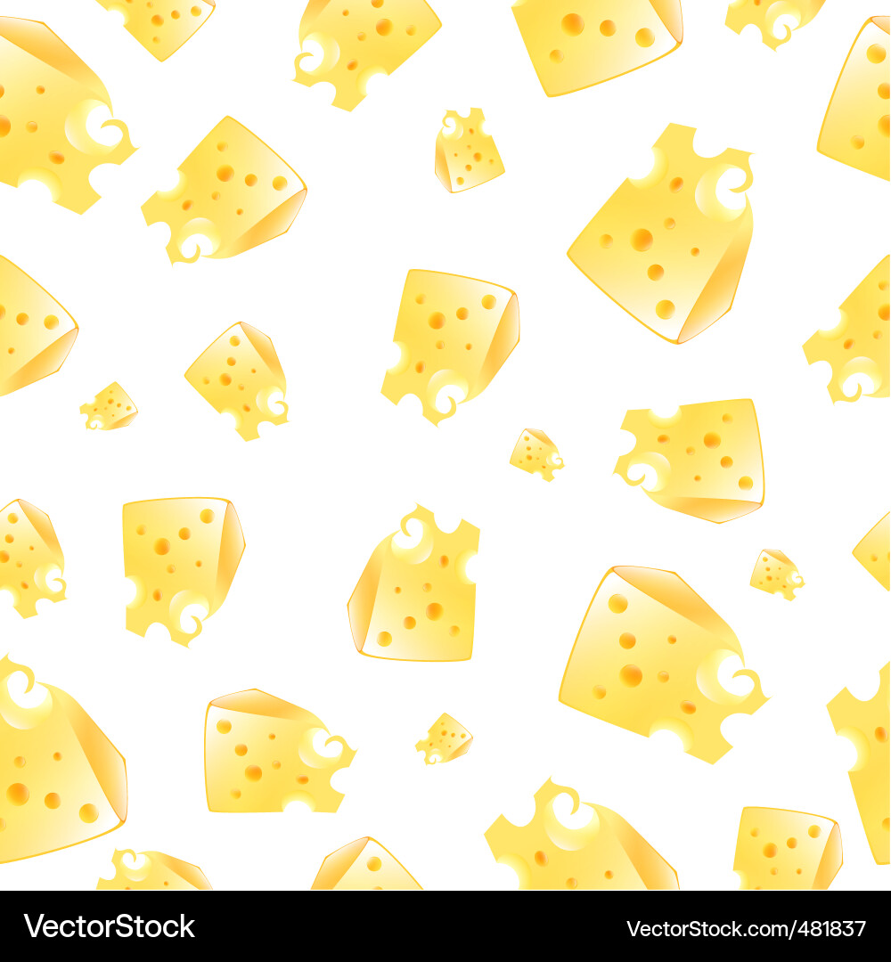 Cheese Background Pattern vector image