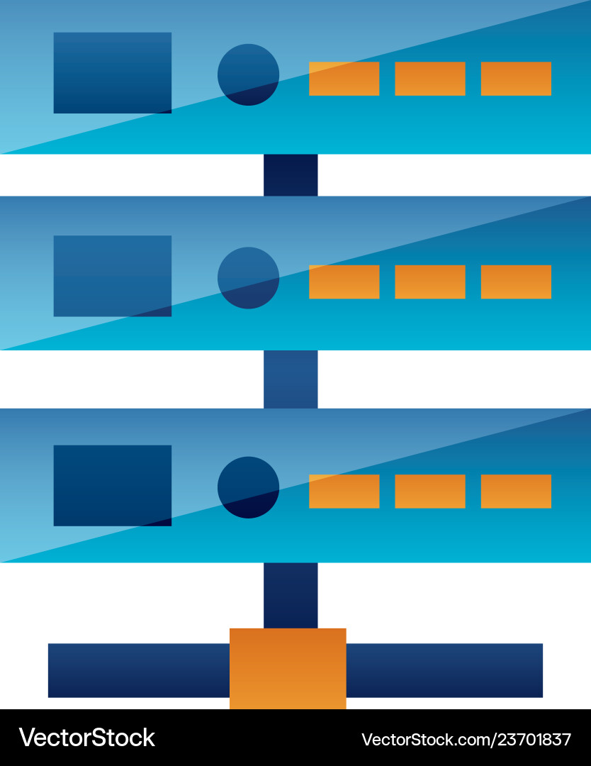Database center server vector image