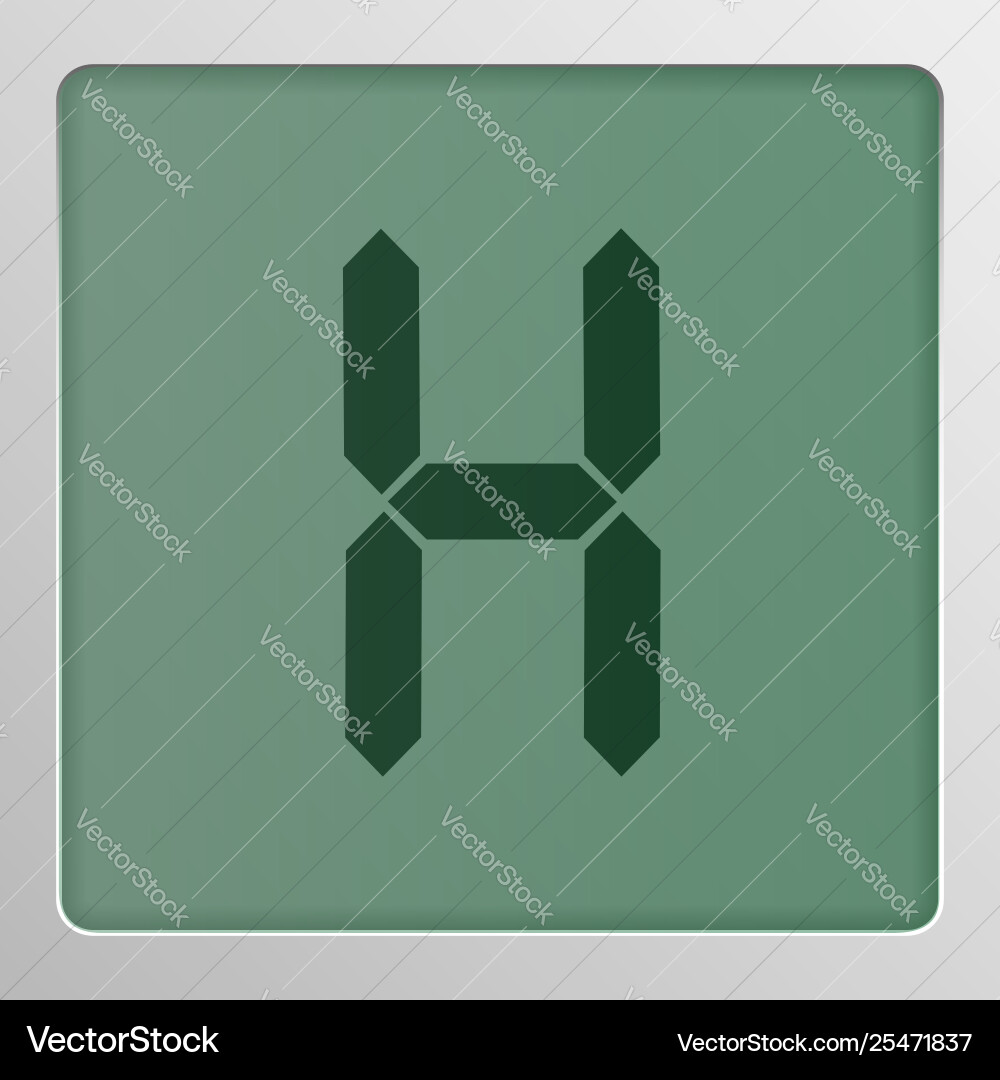 Digital character set typeface on a screen Digital character set typeface on a screen vector image