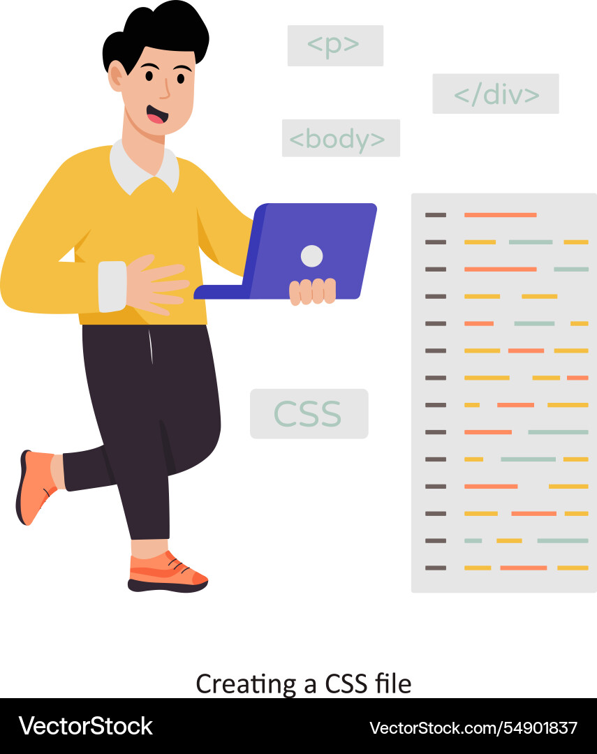 Erstellen einer css-Datei eps 10 fi vektorbild
