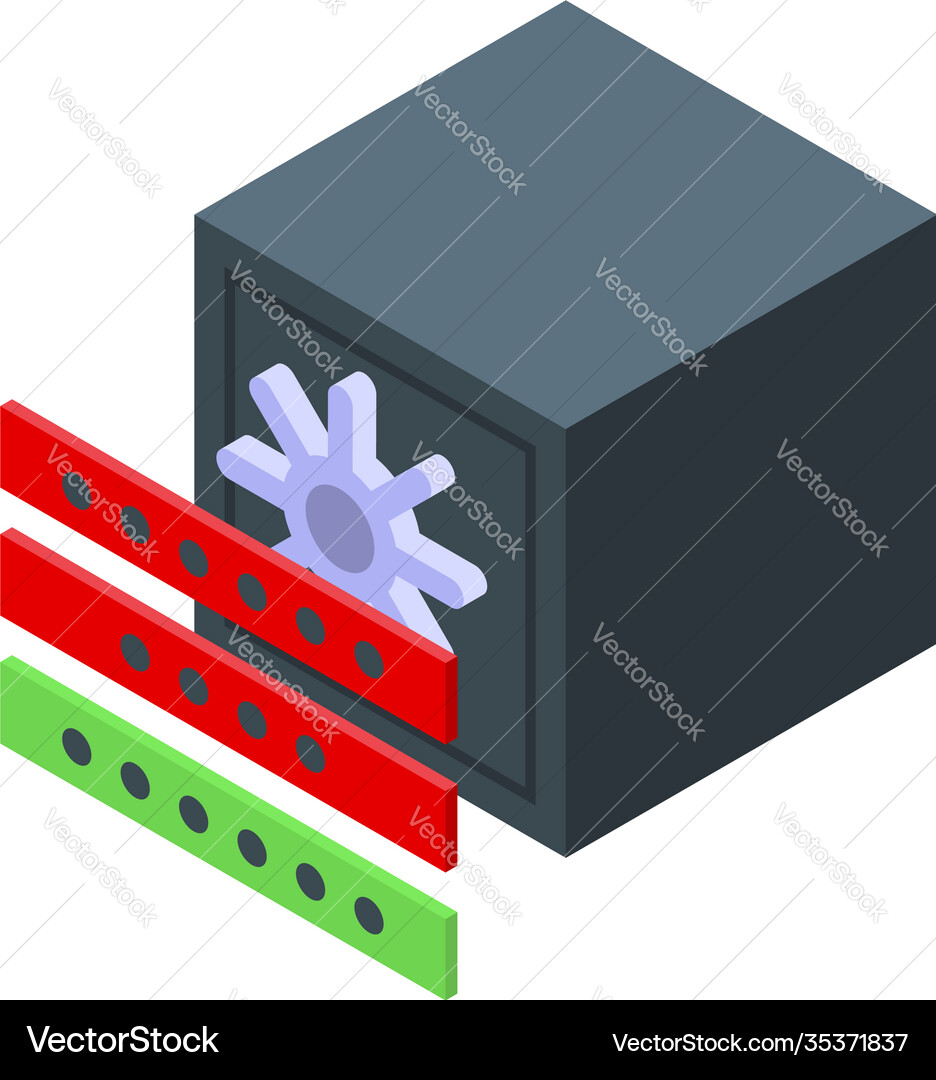 Failed password icon isometric style Failed password icon isometric style vector image