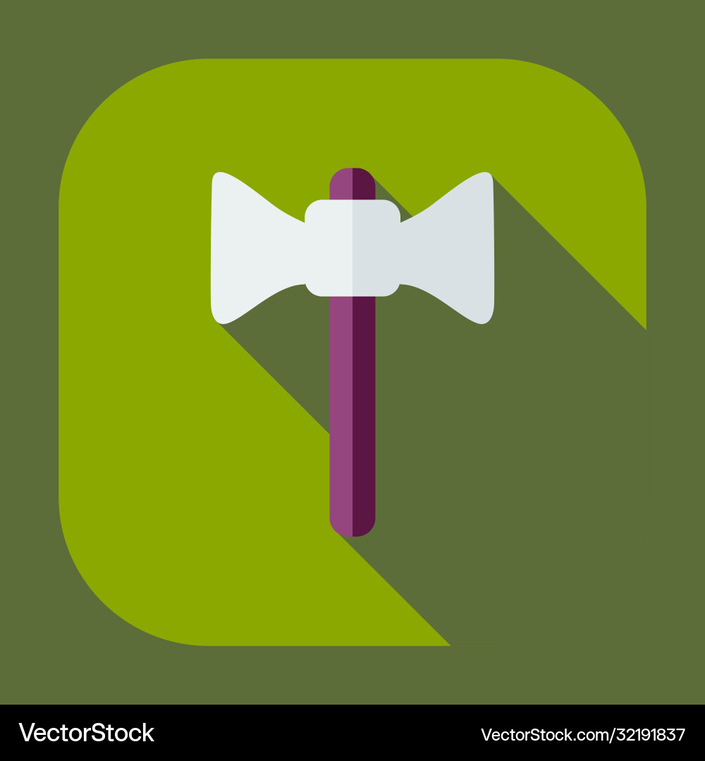 Flat modern design with shadow icons axe Vector Image
