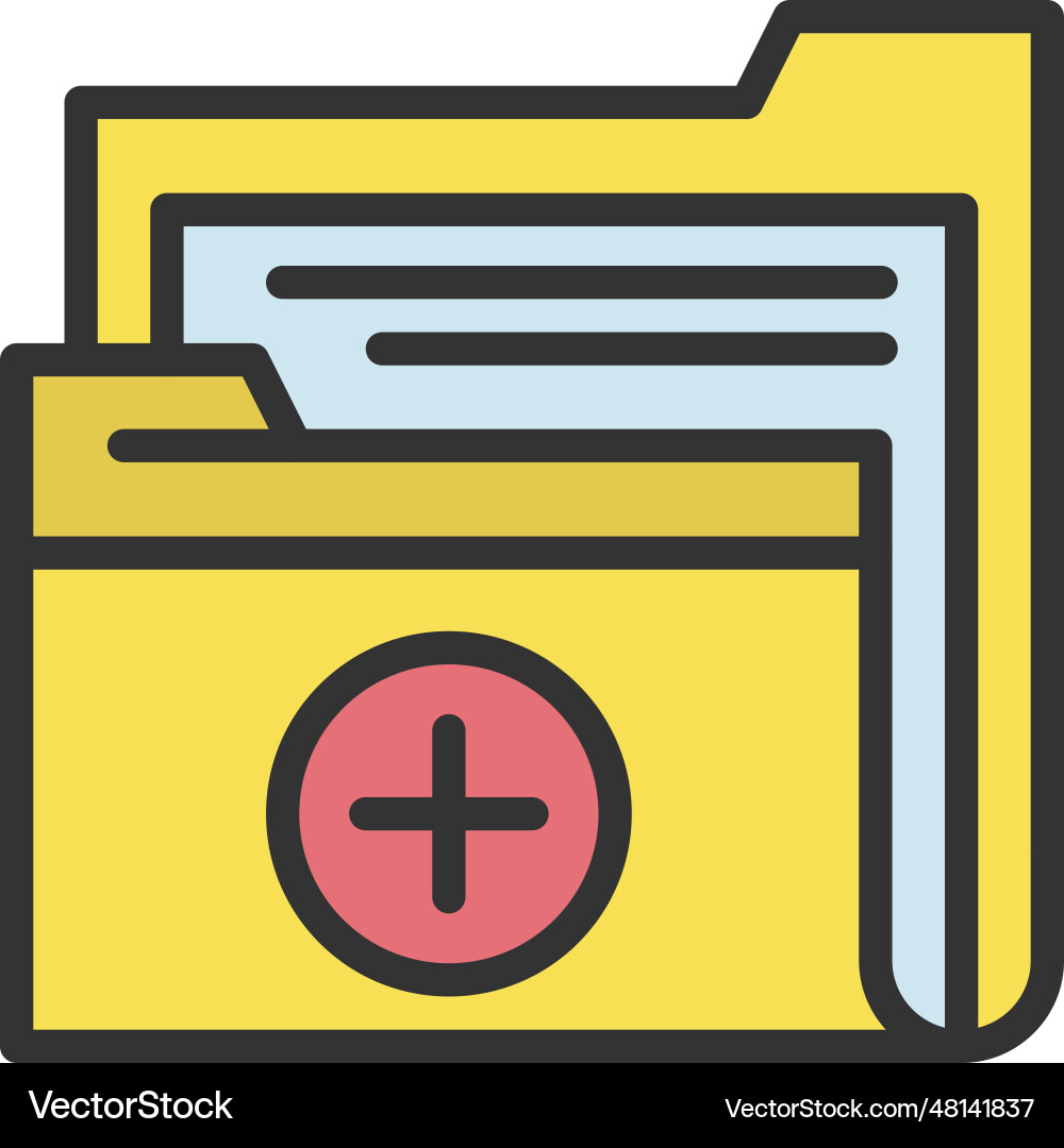 Folder icon image Vector Image