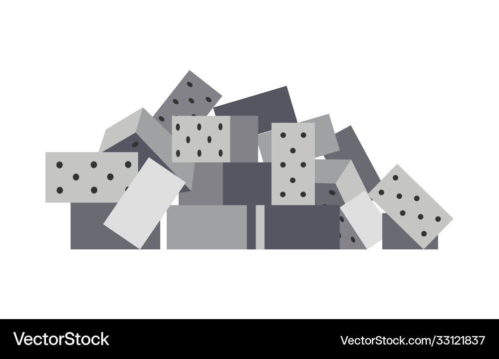 Gebäude Block Heap vektorbild