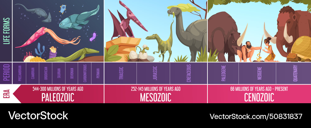 Geological scale infographics Royalty Free Vector Image