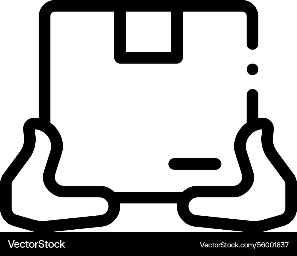 Package icon thin linear style design isolated Vector Image