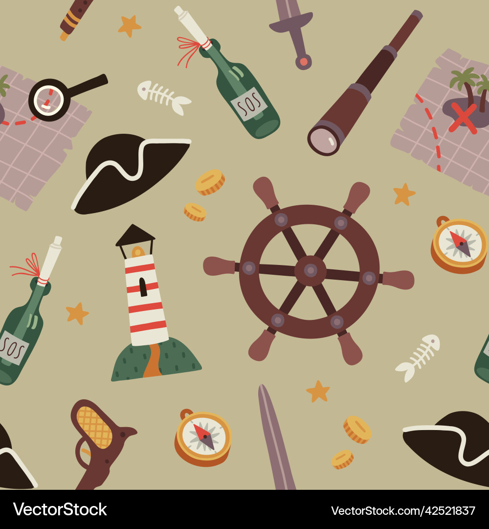 Pirate pattern Vector Image