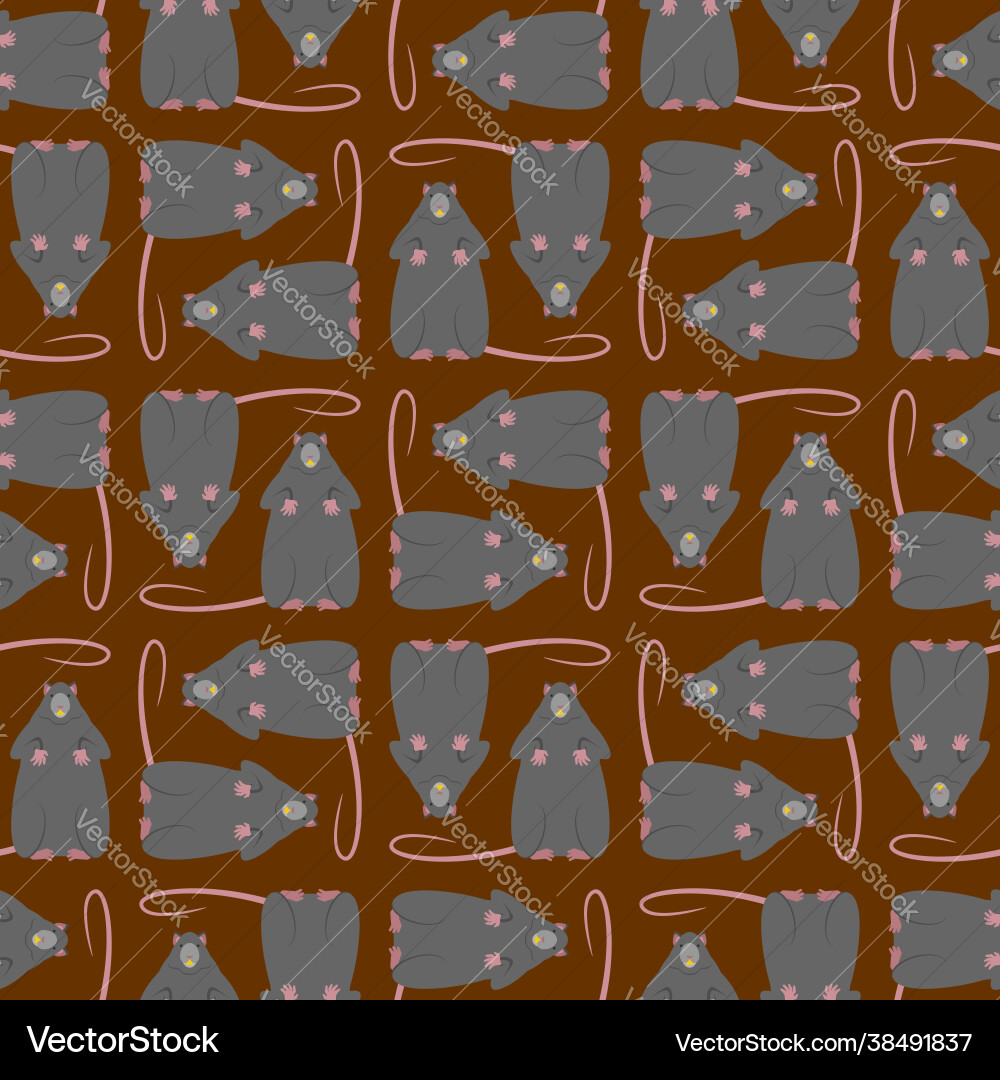 Rat pattern seamless gray mouse background texture Rat pattern seamless gray mouse background texture Vector Image